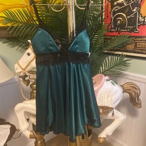 Emerald Green Babydoll Lingerie with Panties